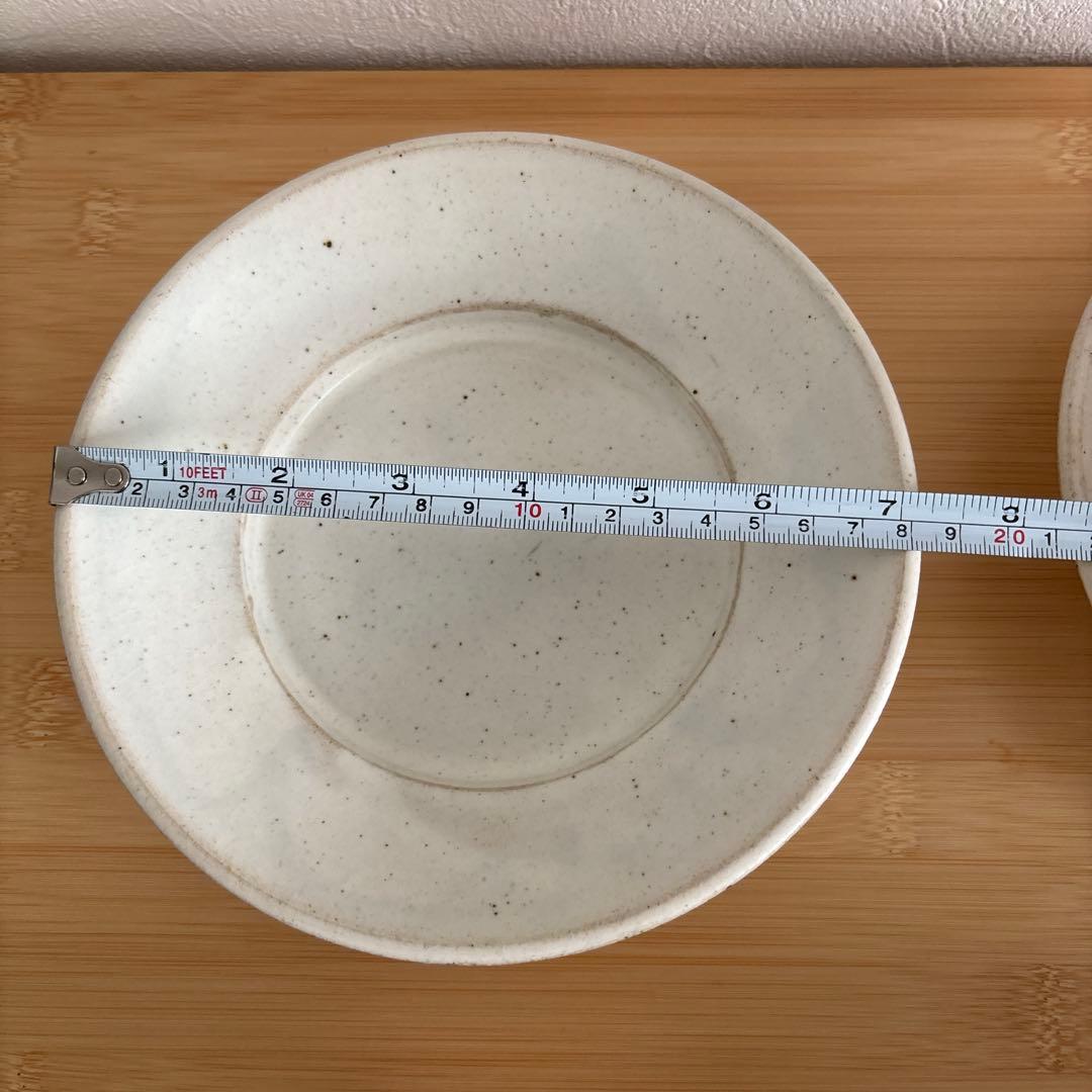 未使用　 八木橋昇　粉引マット段皿　4枚セット　 信楽焼