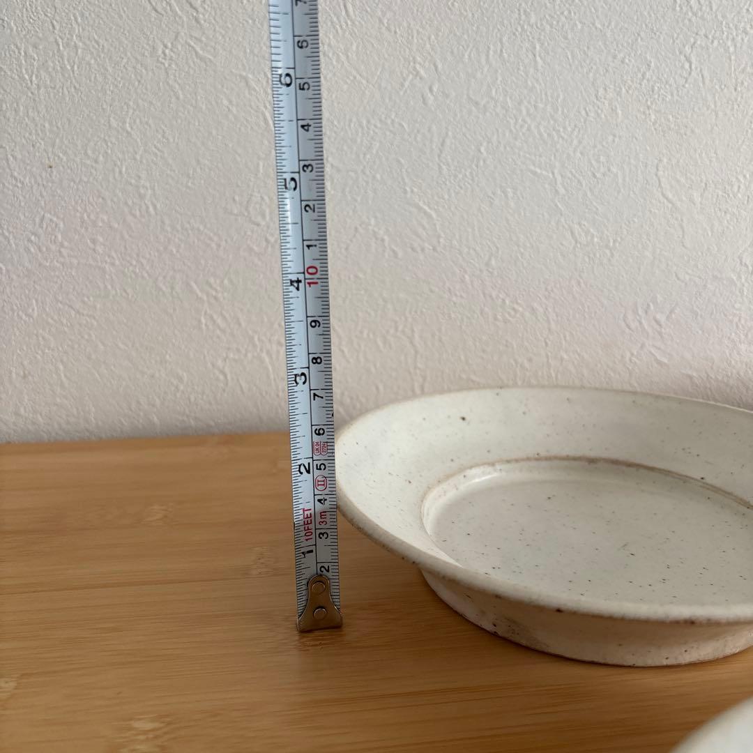 未使用　 八木橋昇　粉引マット段皿　4枚セット　 信楽焼