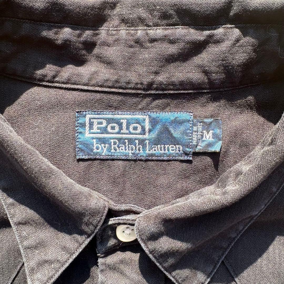 ラルフローレン　ウェスタンシャツ　ブラック　90s