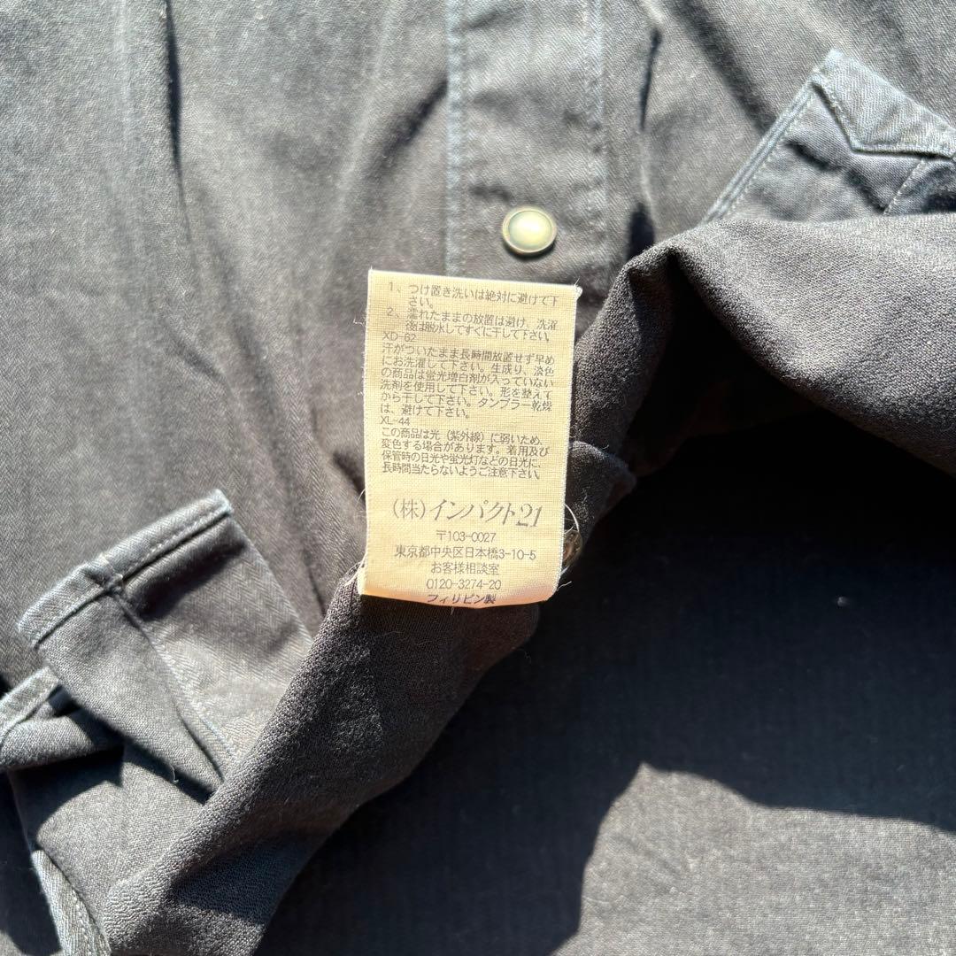 ラルフローレン　ウェスタンシャツ　ブラック　90s