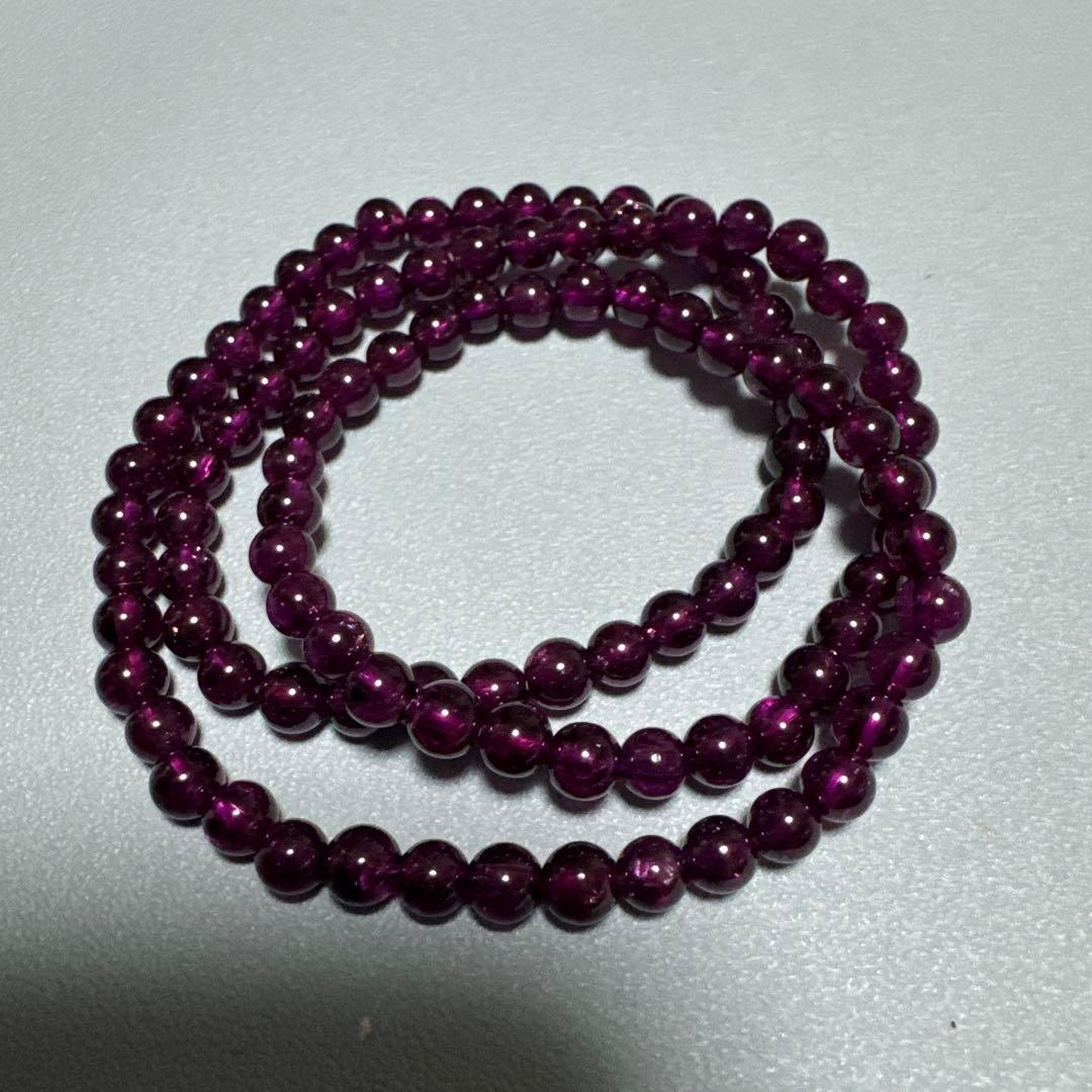 天然石 ロードライトガーネット 3連5mm