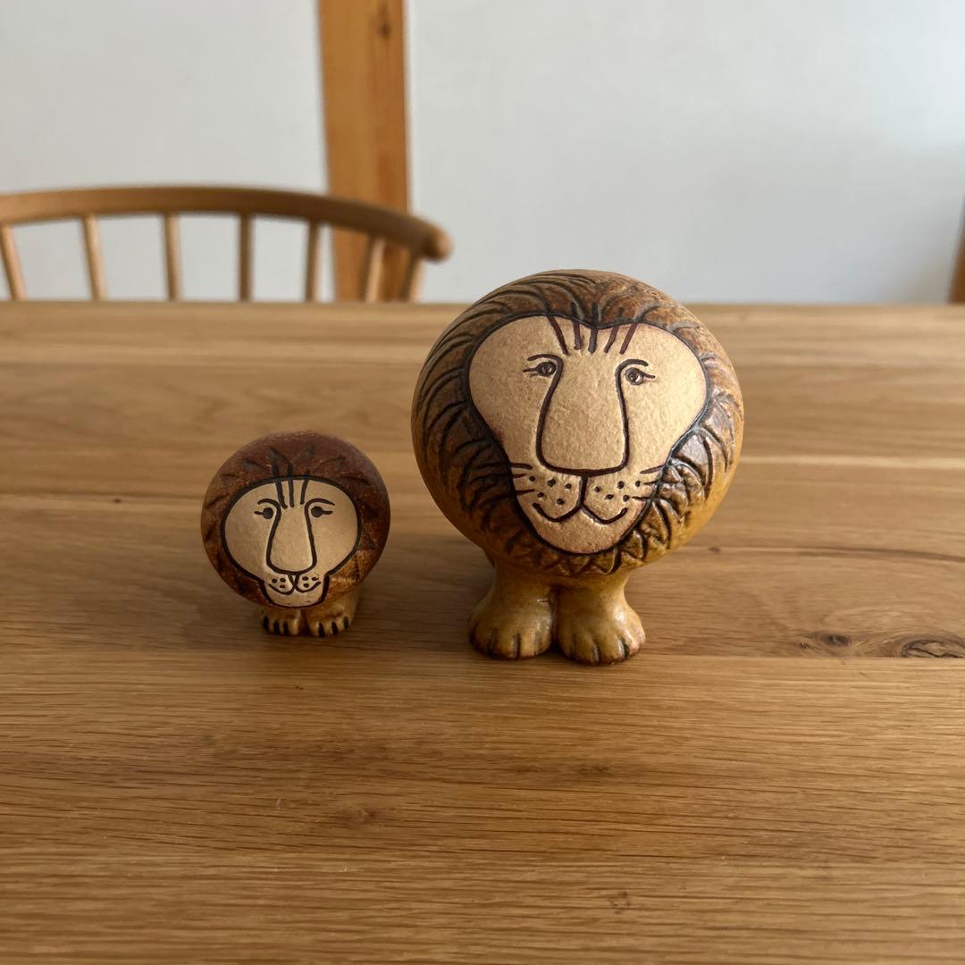 リサラーソン　ライオン　置物　ミディアム　スモール　北欧