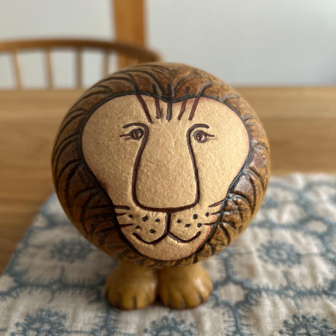 リサラーソン　ライオン　置物　ミディアム　スモール　北欧