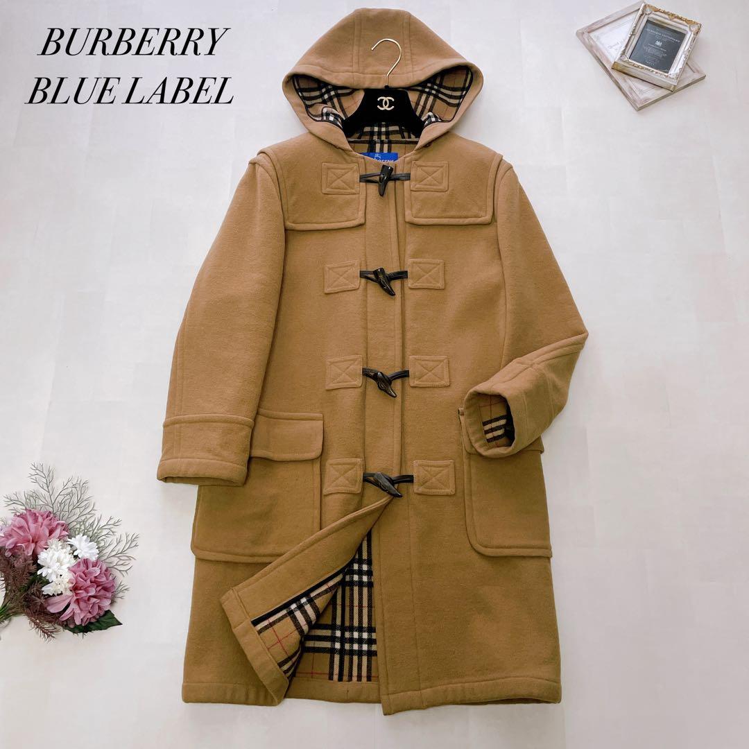 美品✨バーバリーブルーレーベル ノバチェック ダッフルコート キャメル 38 M