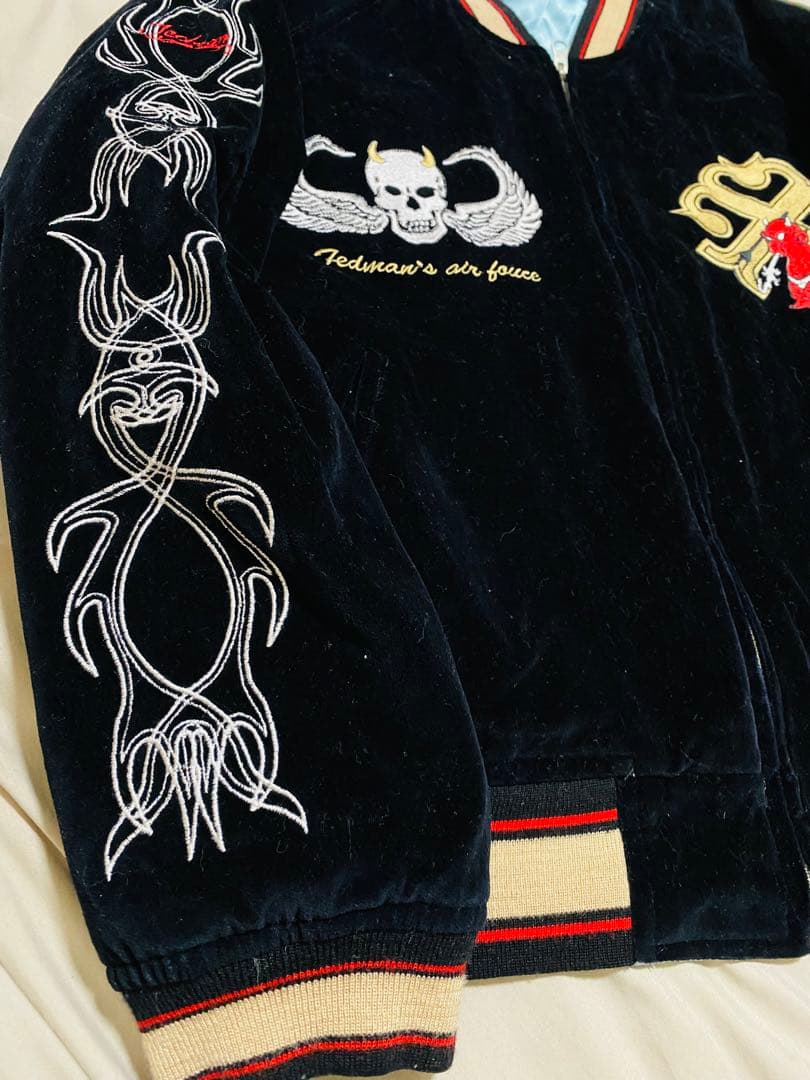 TEDMAN ２面用 日本限定 スカジャン　龍　別珍　サテン