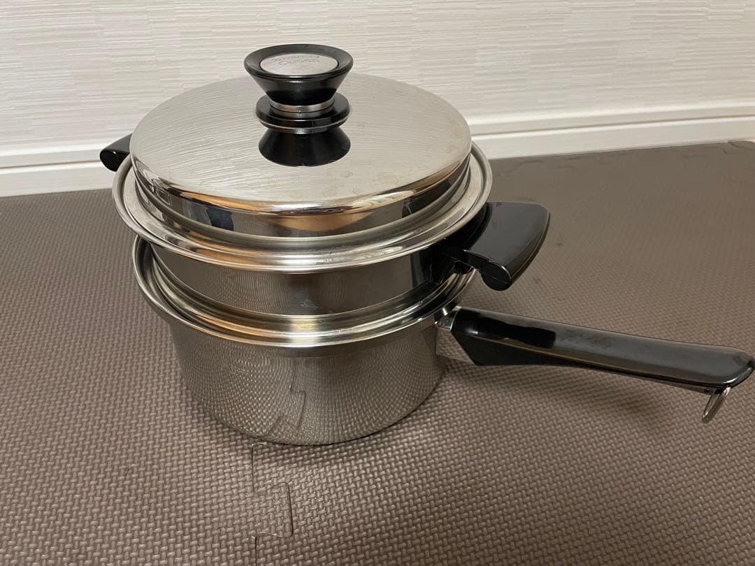 ステンレス鍋 蒸し器付き