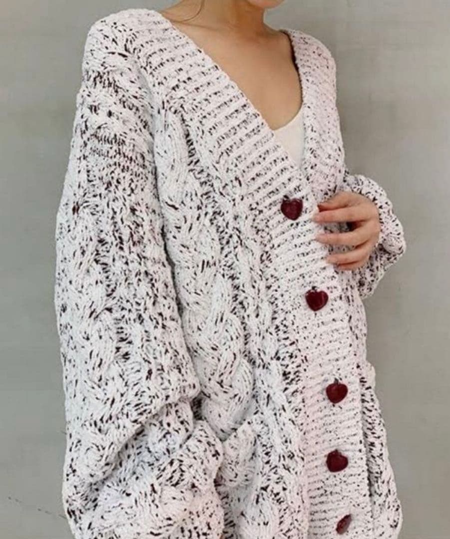 試着程度美品ジェラートピケスフレアランニットルームウェア上下2点セットハート