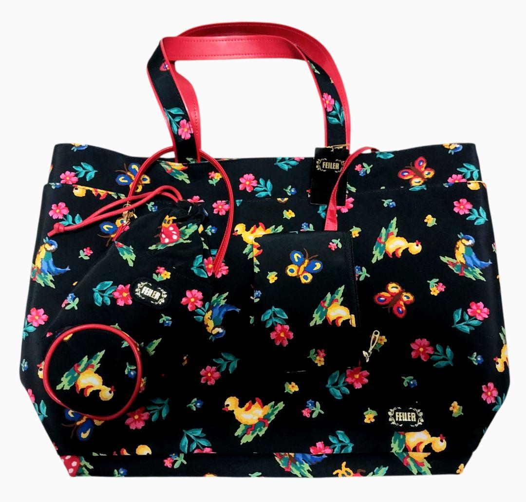 新品☆FEILER フェイラー ハイジ柄 ファイユバッグ＆水筒ケース＆ミニポーチ