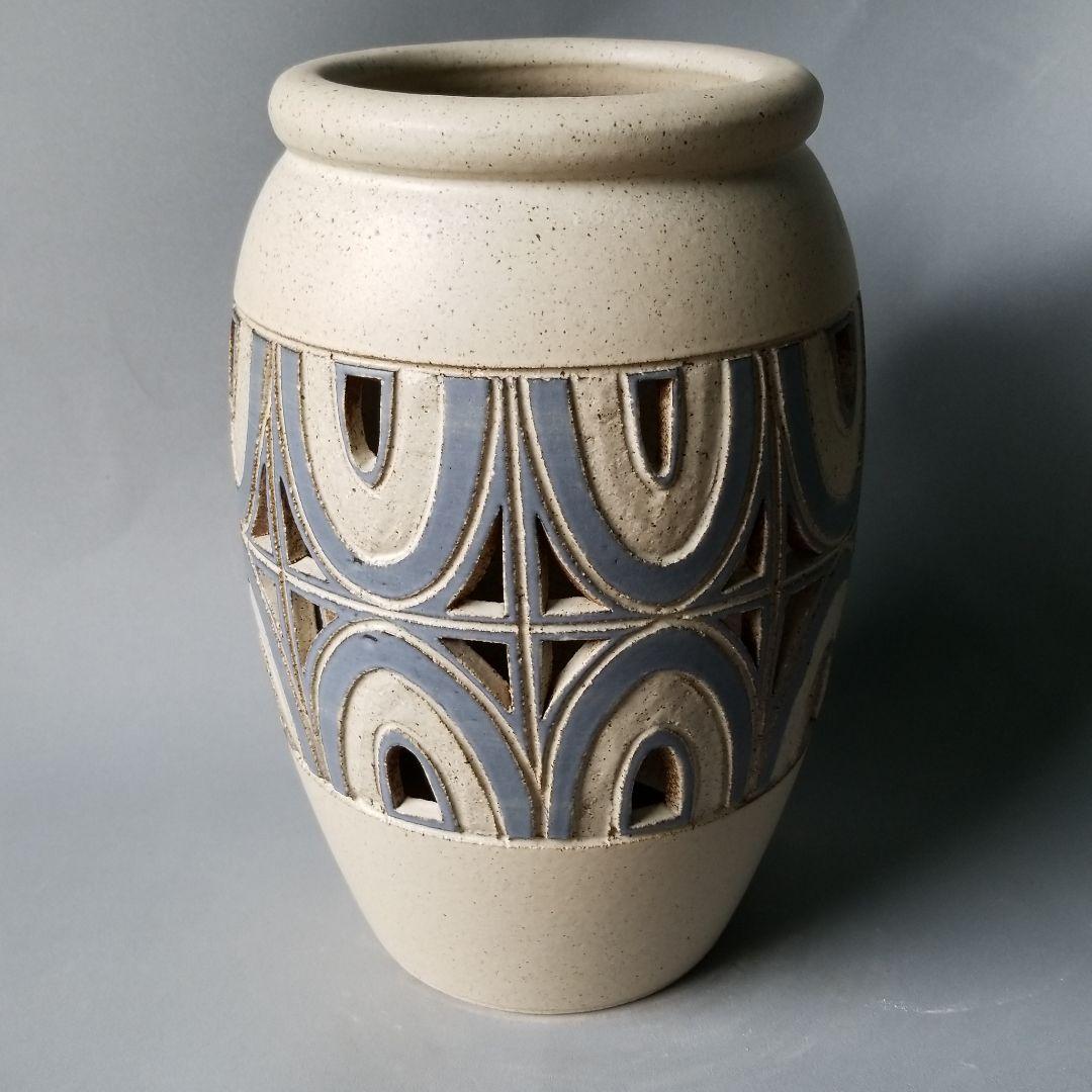 信楽焼傘立て  壷透かし 高さ４３cm