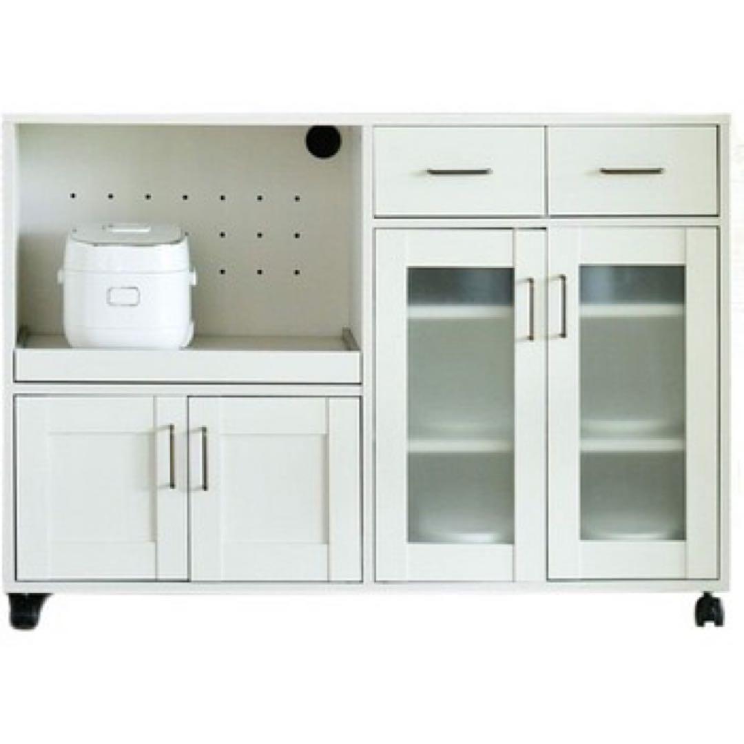 新品未使用箱不良　山善　レンジ台 キャスター付き CKK-9040(JW3D)