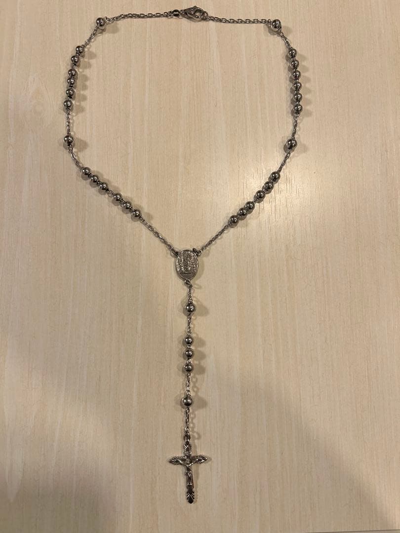 ★D&G ドルチェ＆ガッバーナ★ シルバーロザリオ クロスネックレス