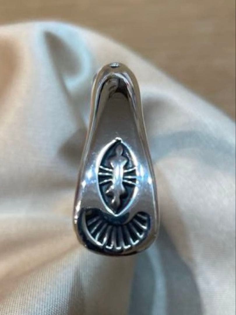 ナバホ　シルバーバングル　ライルセカテロ作　ハーフラウンド　内周16.5cm