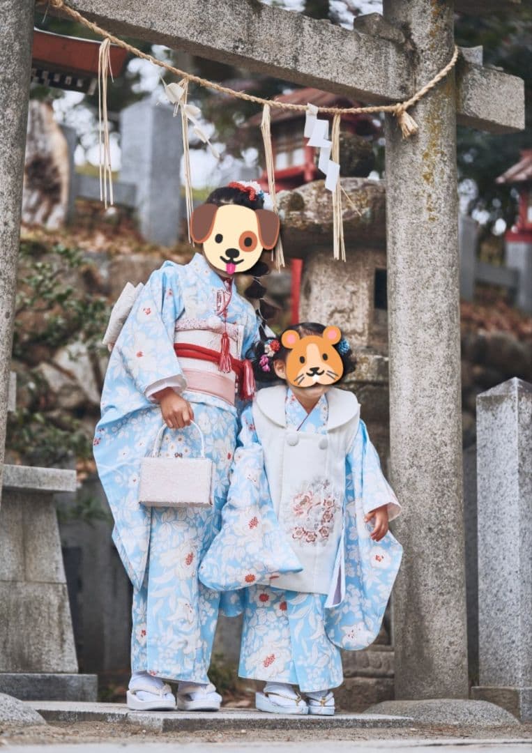 七五三　3歳＆7歳お揃い着物フルセット