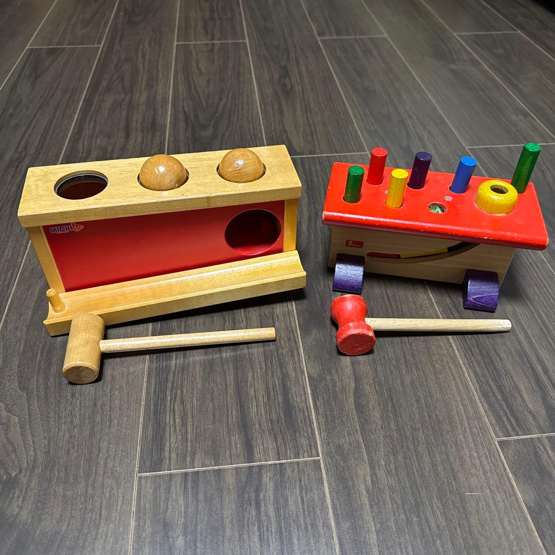 MICKI 木製 知育玩具 ハンマー付き　他