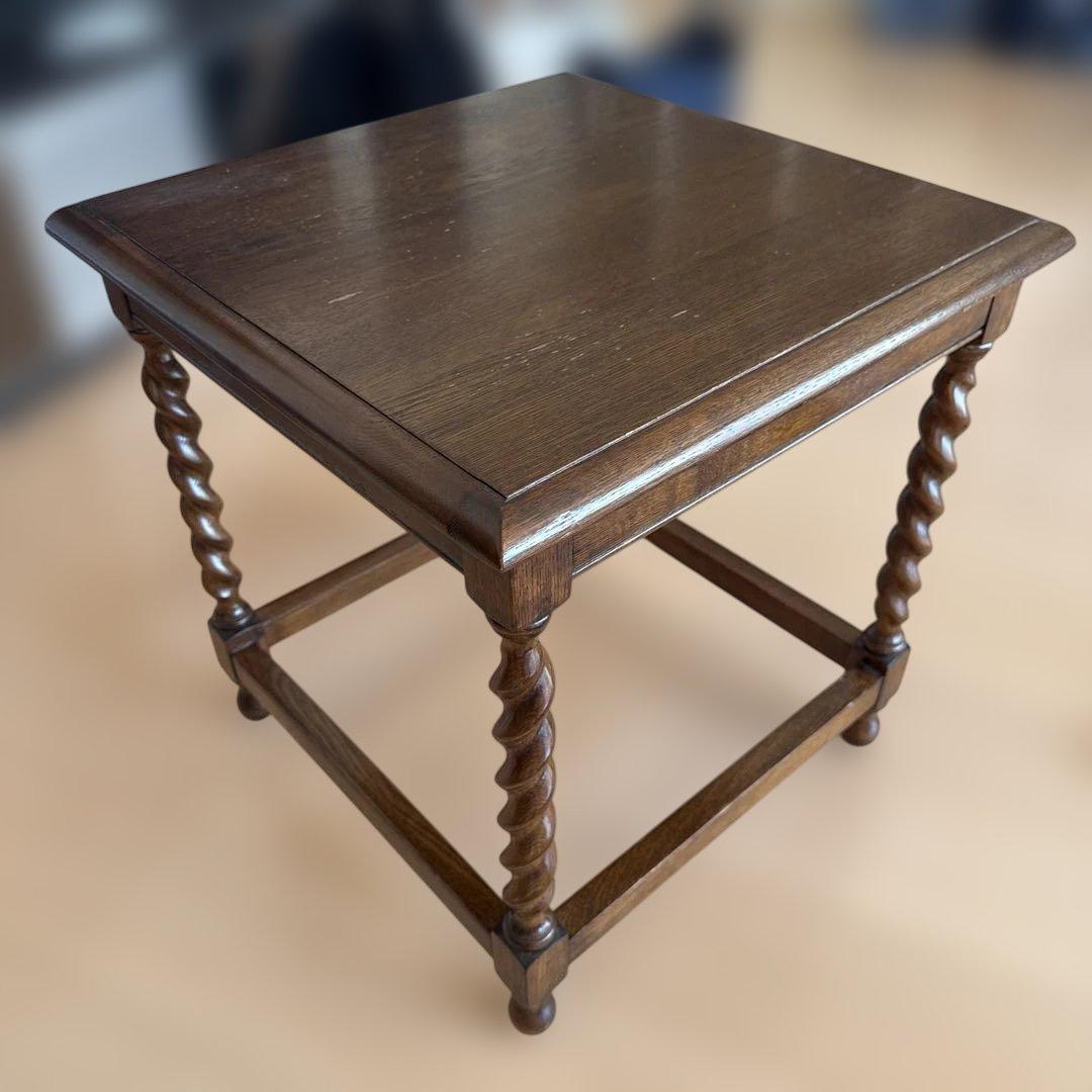 日本製 ヴィンテージ 木製 サイドテーブル オーク 天然木 アンティーク