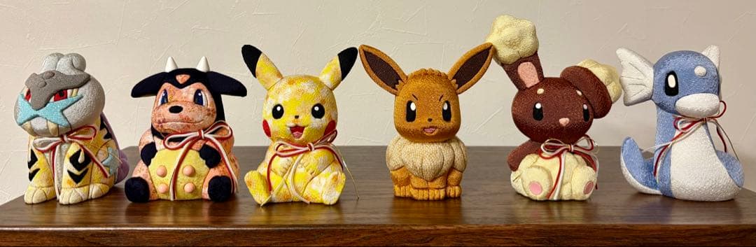 江戸木目込人形 ポケモン ピカチュウ イーブイ ミルタンク ライコウ など