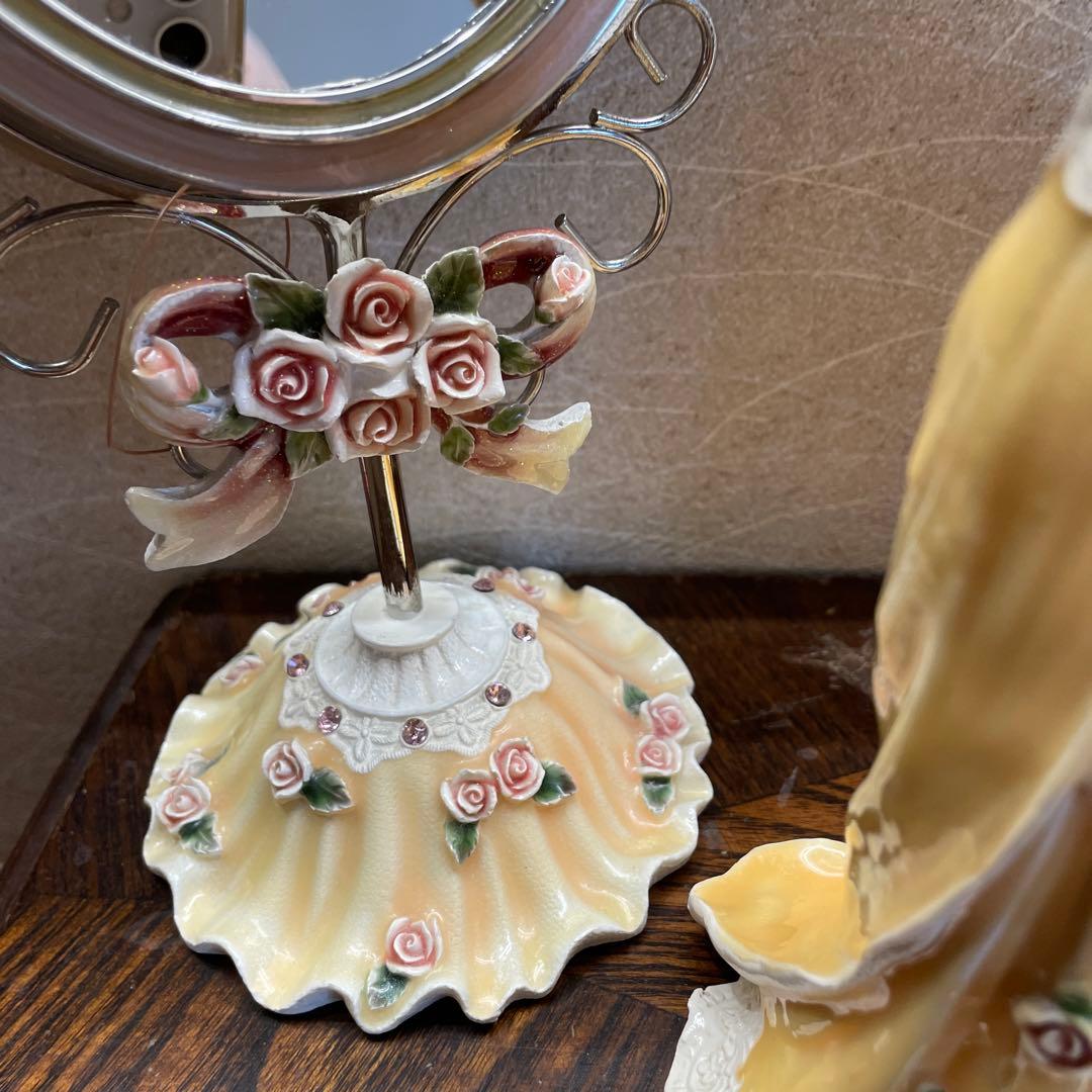 ゴージャス　インテリア　3点セット　アンティーク　ミラー　置き時計　デイジー