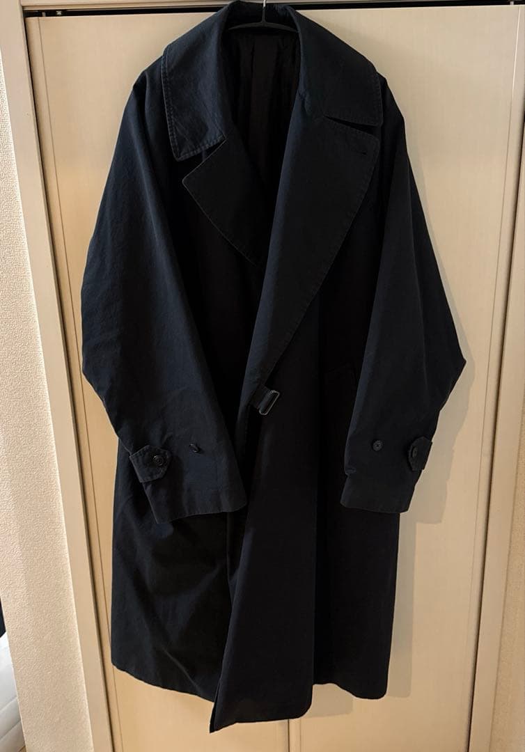 comoli ウォッシュドタイロッケンコート　ブラック　2
