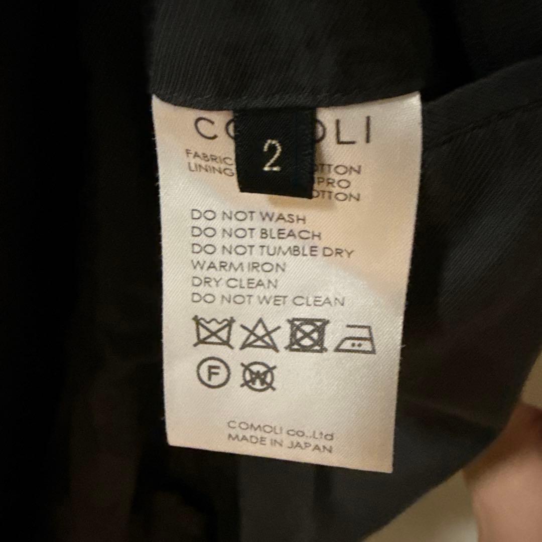 comoli ウォッシュドタイロッケンコート　ブラック　2