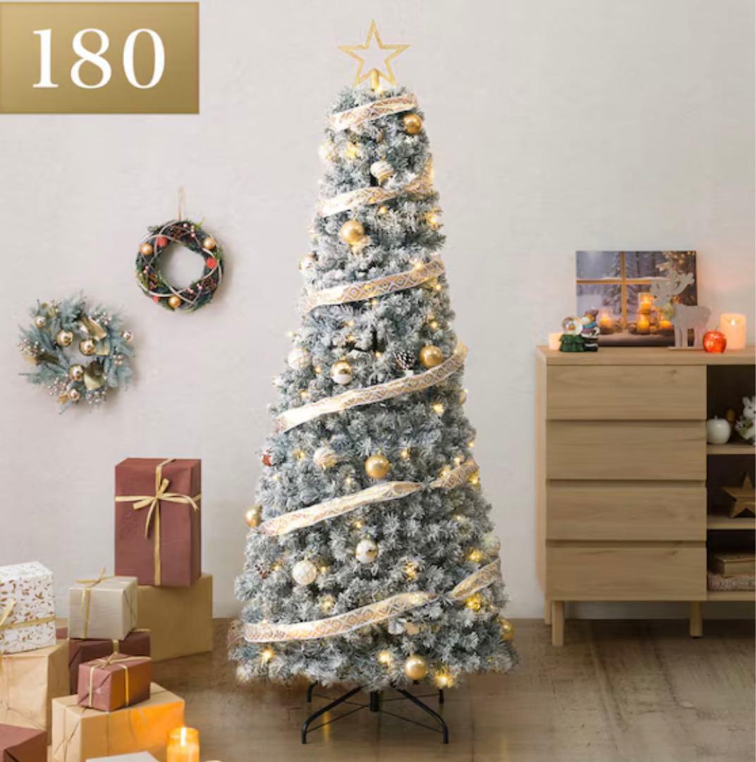 180cm クリスマスツリー 組み立て簡単