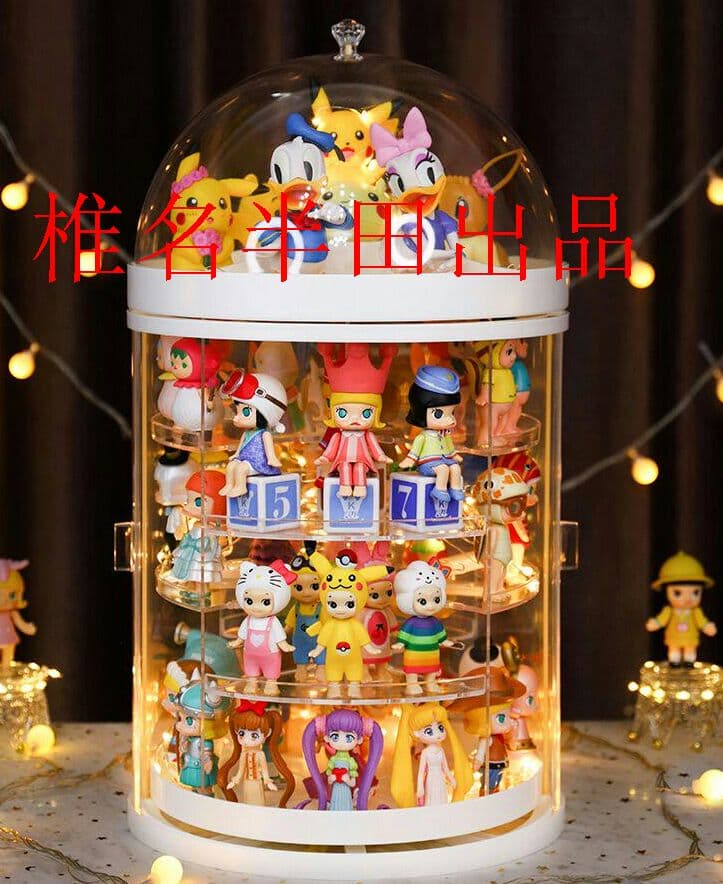 収納展示棚 防塵回転フィギュア収納ケース 透明ディスプレイボックス .\