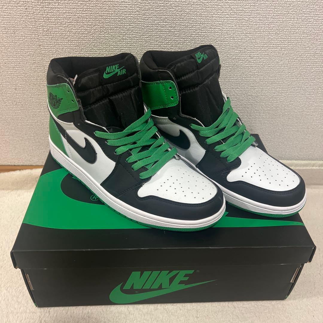 NIKE スニーカー ジョーダン メンズ 27.5cm グリーン ブラック