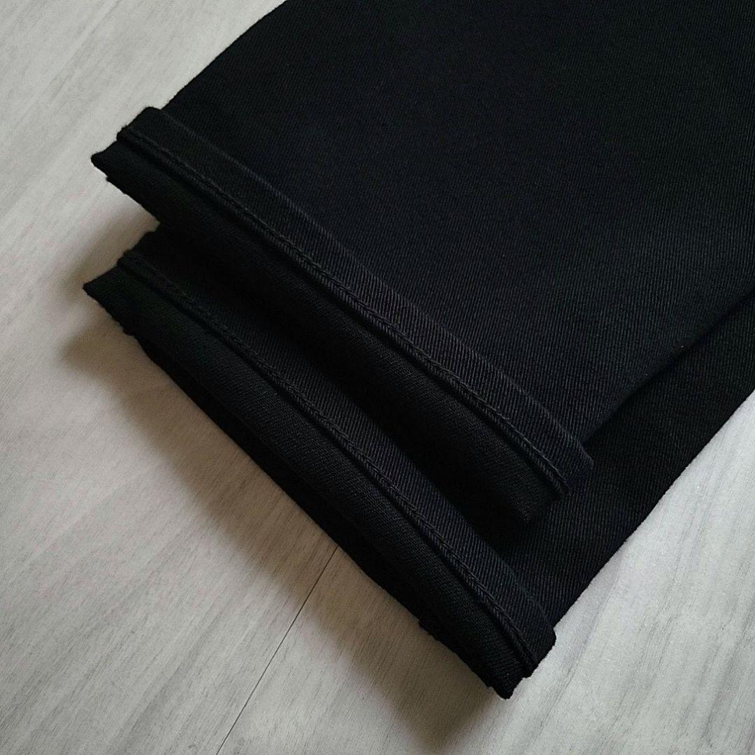 YANUK ヤヌーク RUTH ブラックデニム スリムテーパード ストレッチ