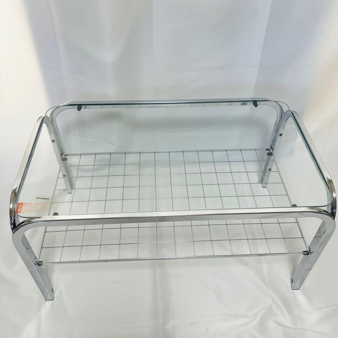 レトロポップ 昭和レトロ 80‘s ガラス センターテーブル コーヒーテーブル