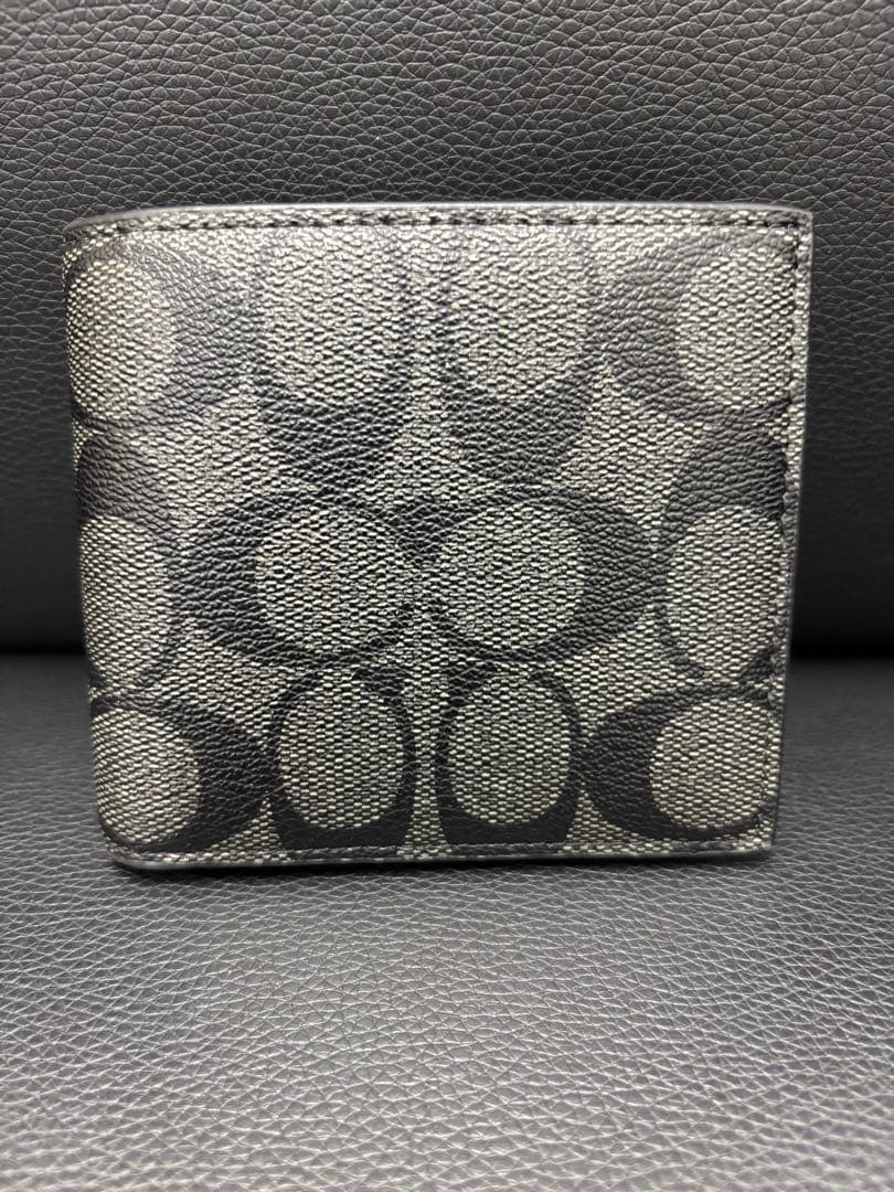 【美品】COACH 二つ折り財布 F75006 ブラック