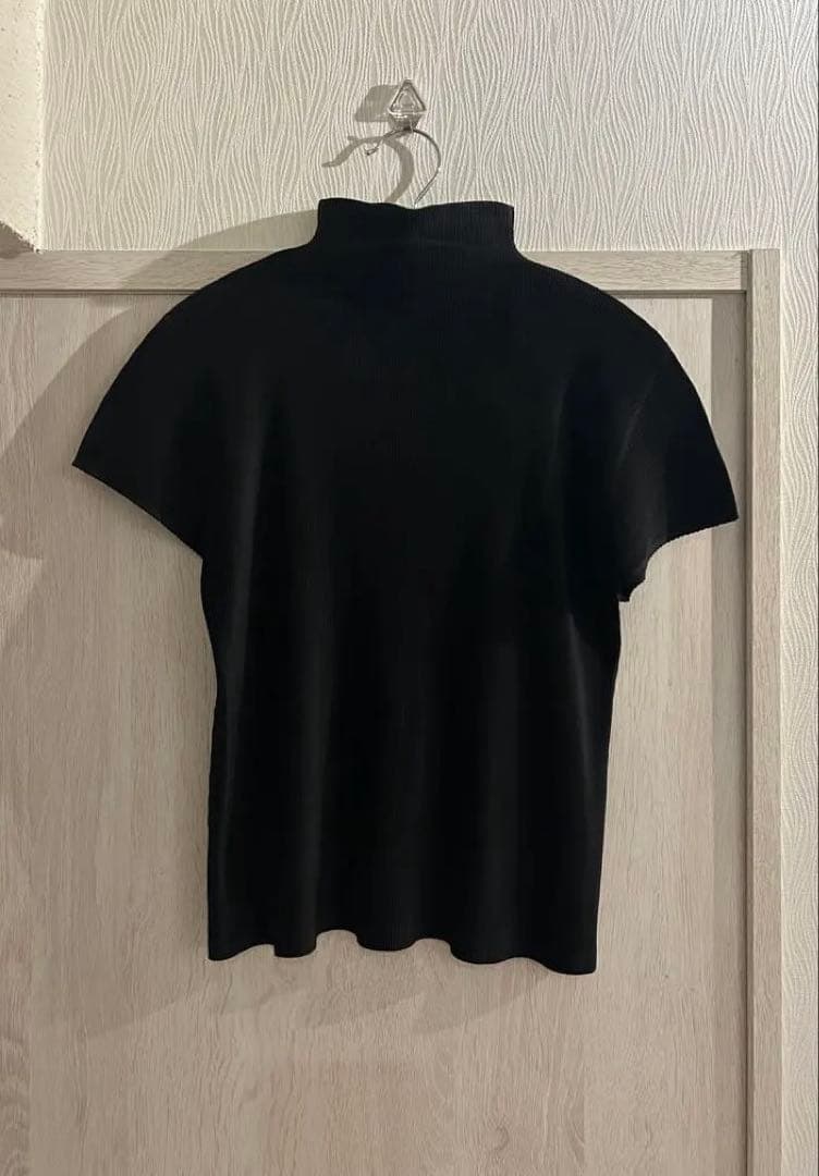 プリーツプリーズpleats pleaseハイネックミスト半袖 ブラック