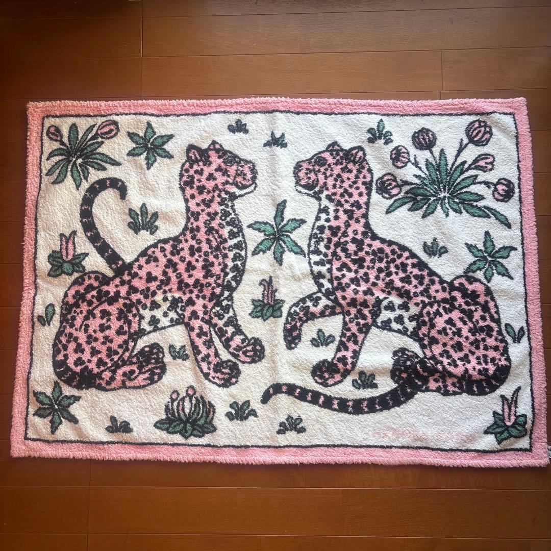 エルメス　玄関マット　バスマット　タオルラグ　ヒョウ