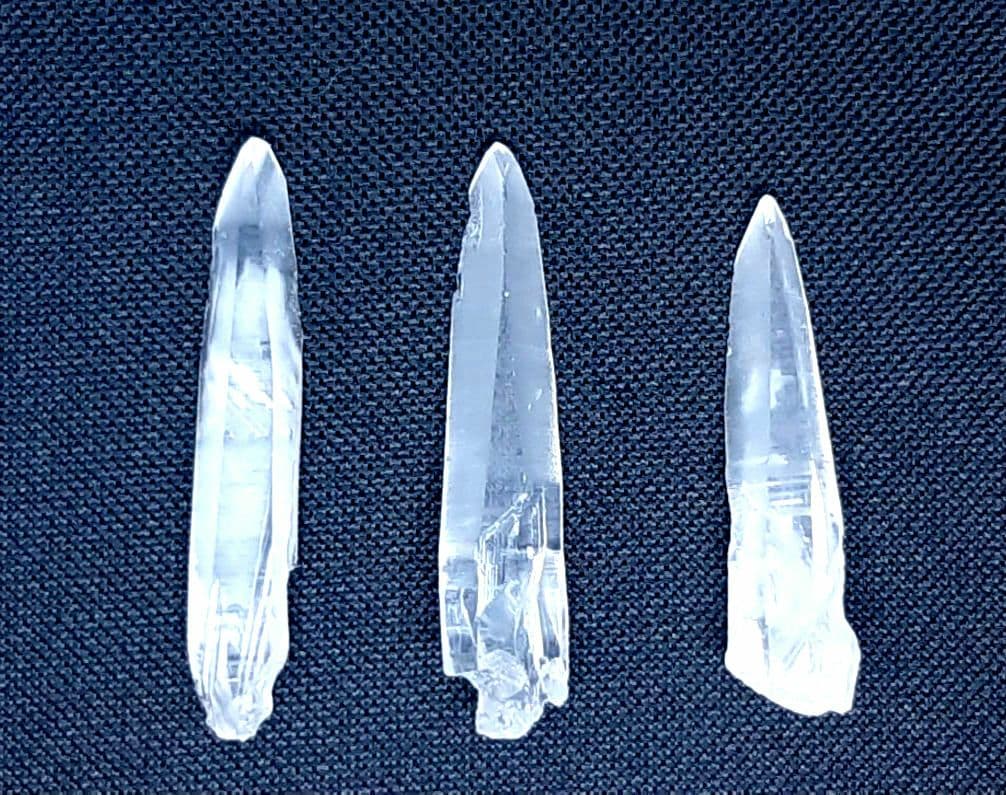 レムリアンシード クォーツ　コロンビア　三本セット　シンギングクリスタル