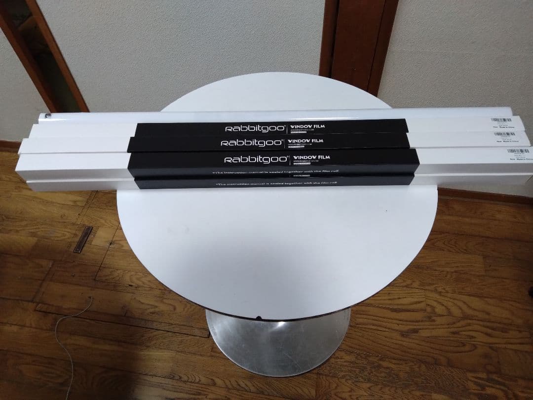 Rabbitgoo 窓ガラスフィルムブラインド柄 90cm ×200cm 8本