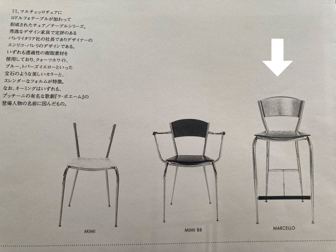 希少 カッシーナ BALERI ITALIA マルチェッロ カウンターチェア