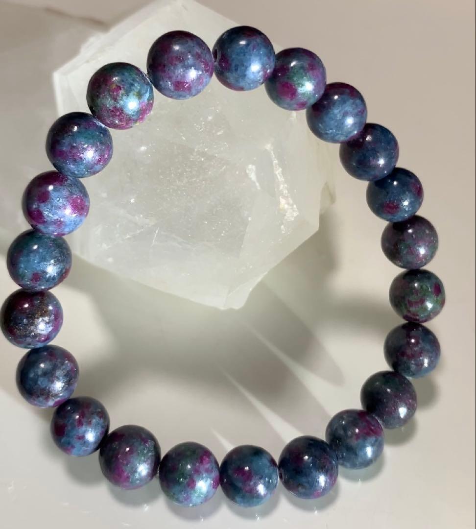 レアカラー❣️★高品質★天然★ ルビーサファイアインカイヤナイト　ブレスレット