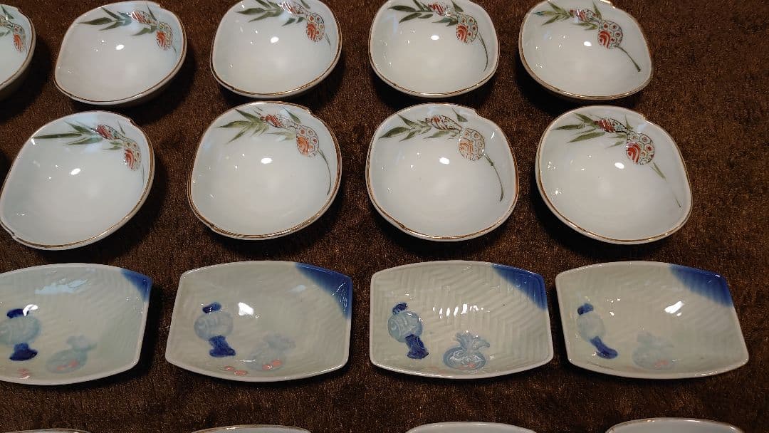 古伊万里　伊万里　豆皿　角皿　３種２０客