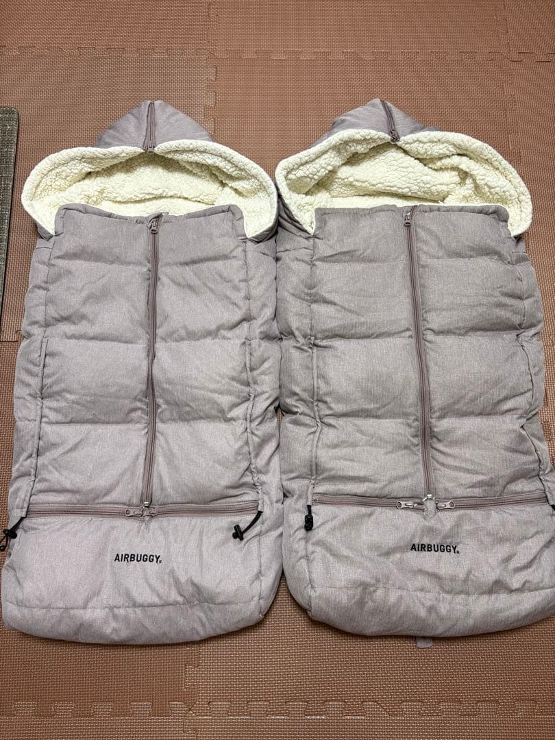 AIRBUGGY フットマフ 2個セット ベージュウッド