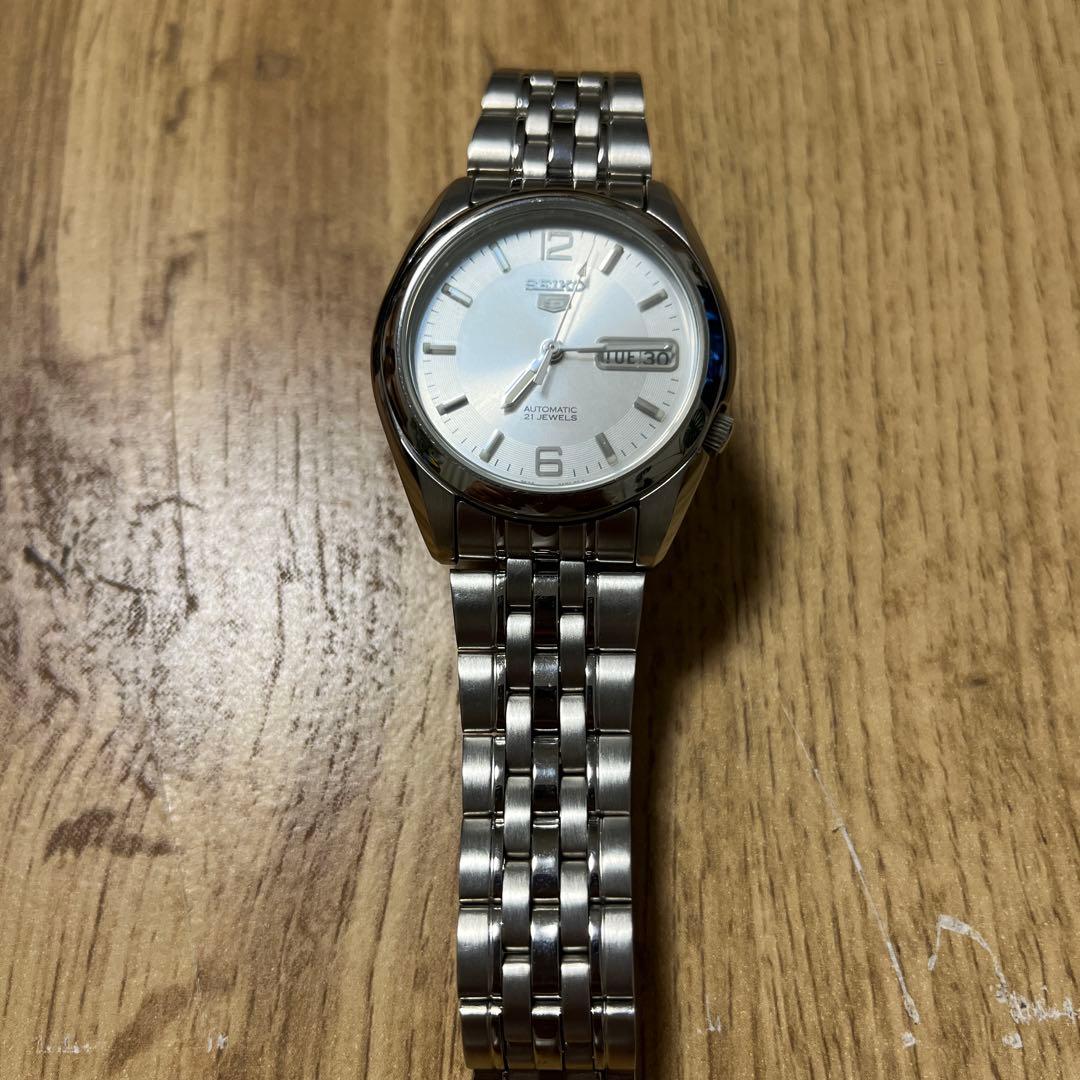 SEIKO 5 7S26 自動巻き時計 シルバー