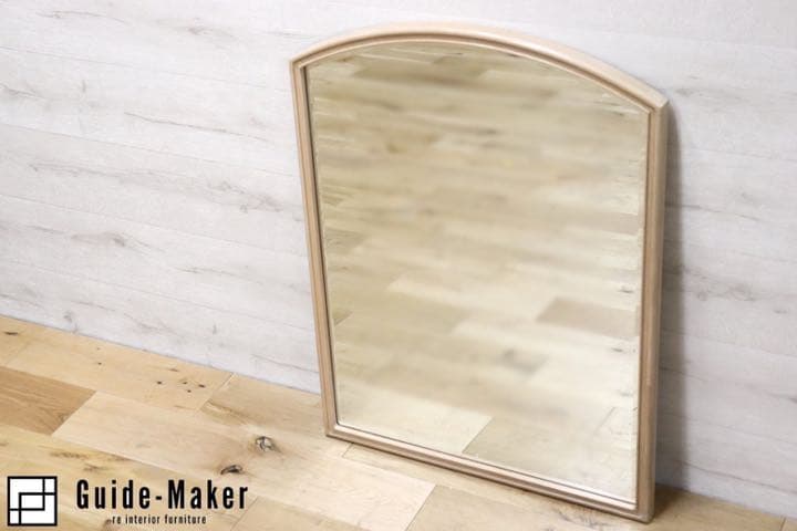 GMET380L○壁掛けミラー ウォールミラー 鏡 姿見 シンプルモダン 木製フ