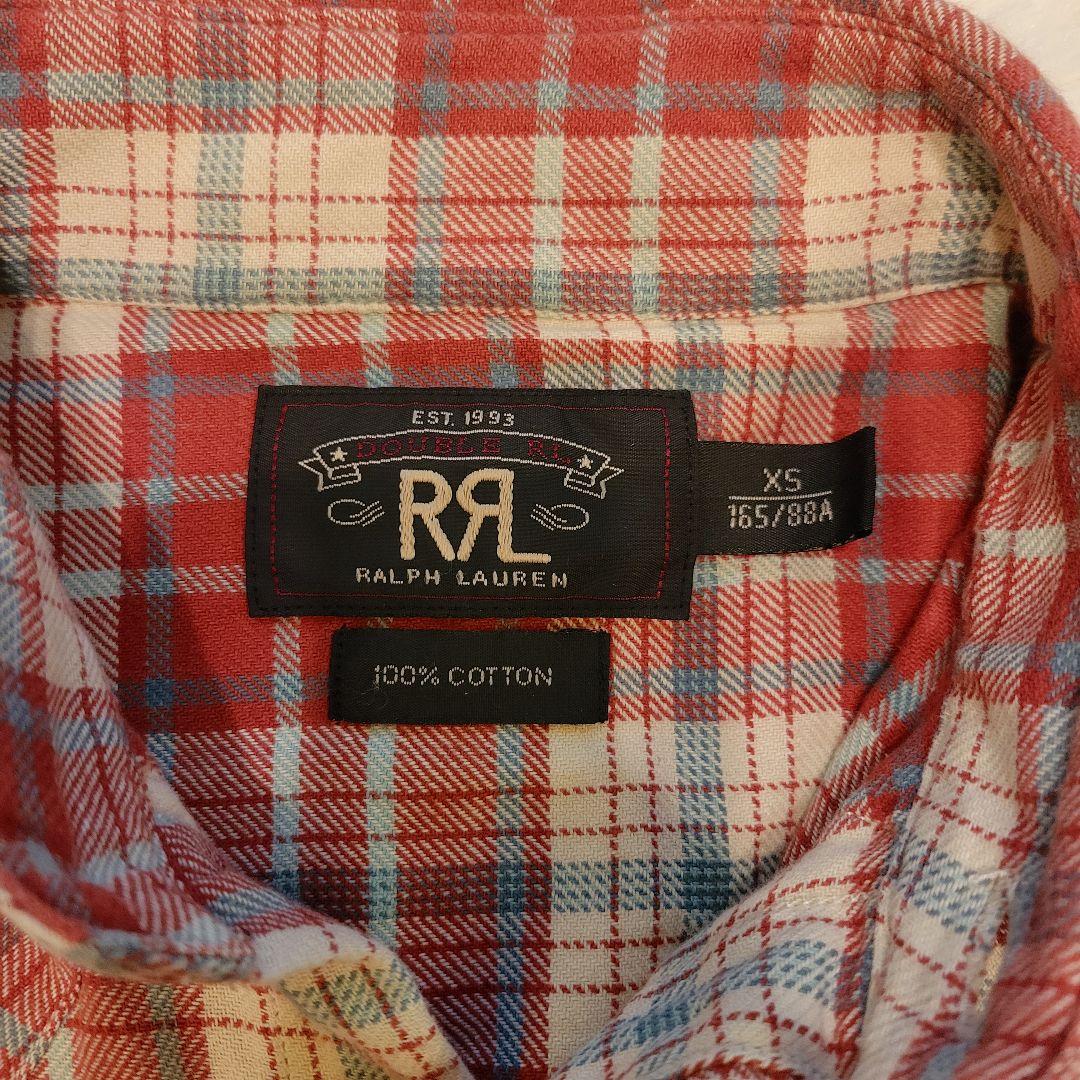 RRL チェック柄 ウエスタンシャツ