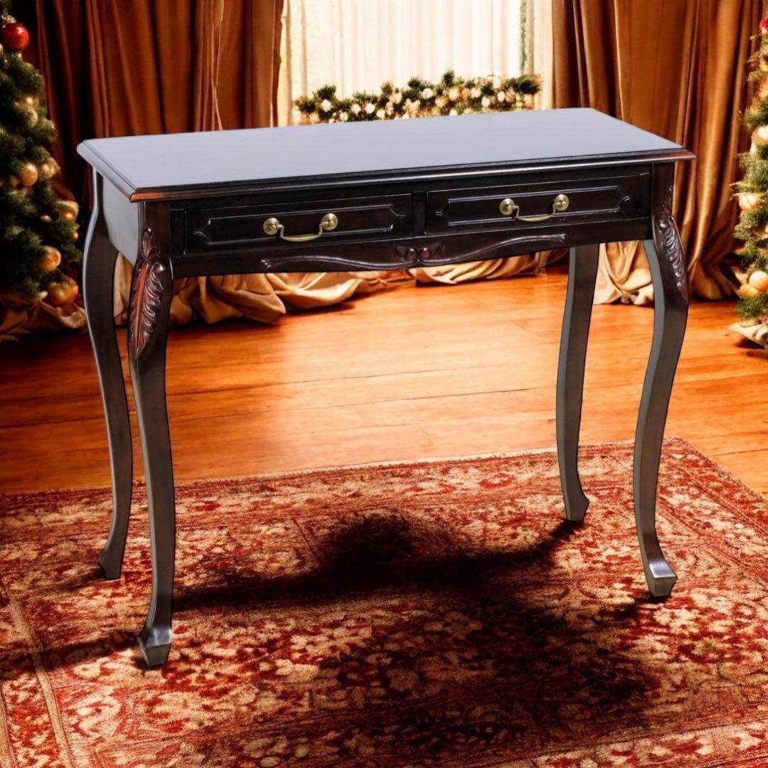 K 新品 コンソールテーブル アンティーク調 飾り棚 机 デスク サイドテーブル