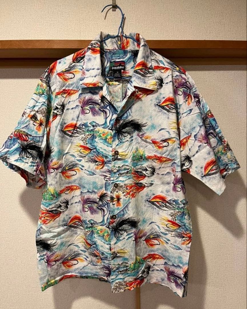 パタロハ　Pataloha パタゴニア　1993　毛針 アロハシャツ　Ｍ
