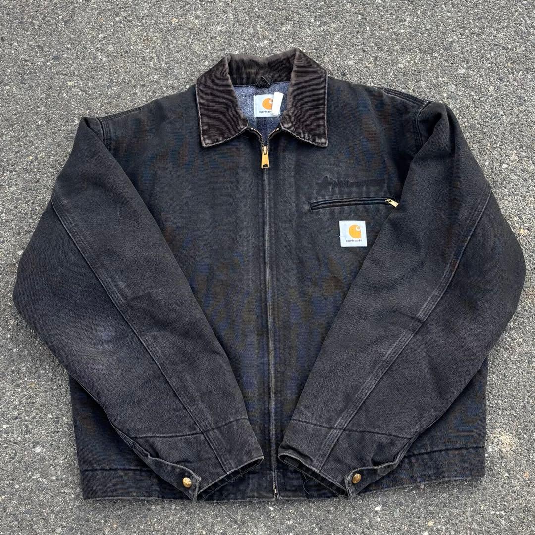 Carhartt デトロイトジャケット ブラック コーデュロイ襟 USA