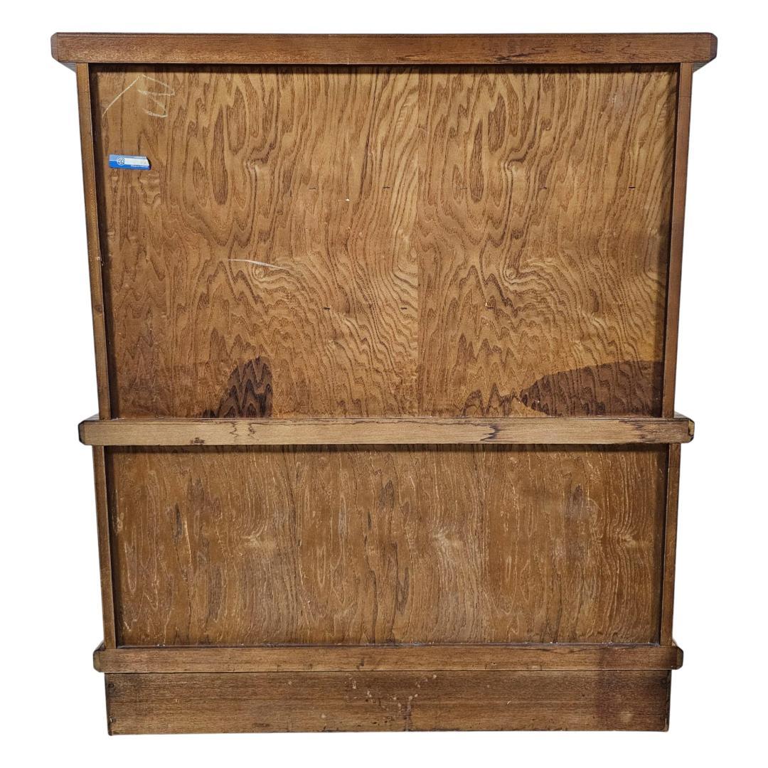 旭川家具 茶タンス 茶箪笥 民芸調 サイドボード ガラス引き戸 民芸家具