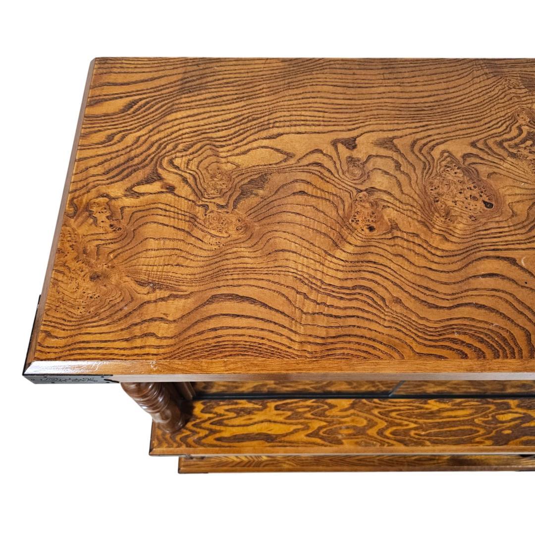 旭川家具 茶タンス 茶箪笥 民芸調 サイドボード ガラス引き戸 民芸家具