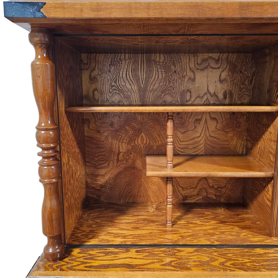 旭川家具 茶タンス 茶箪笥 民芸調 サイドボード ガラス引き戸 民芸家具