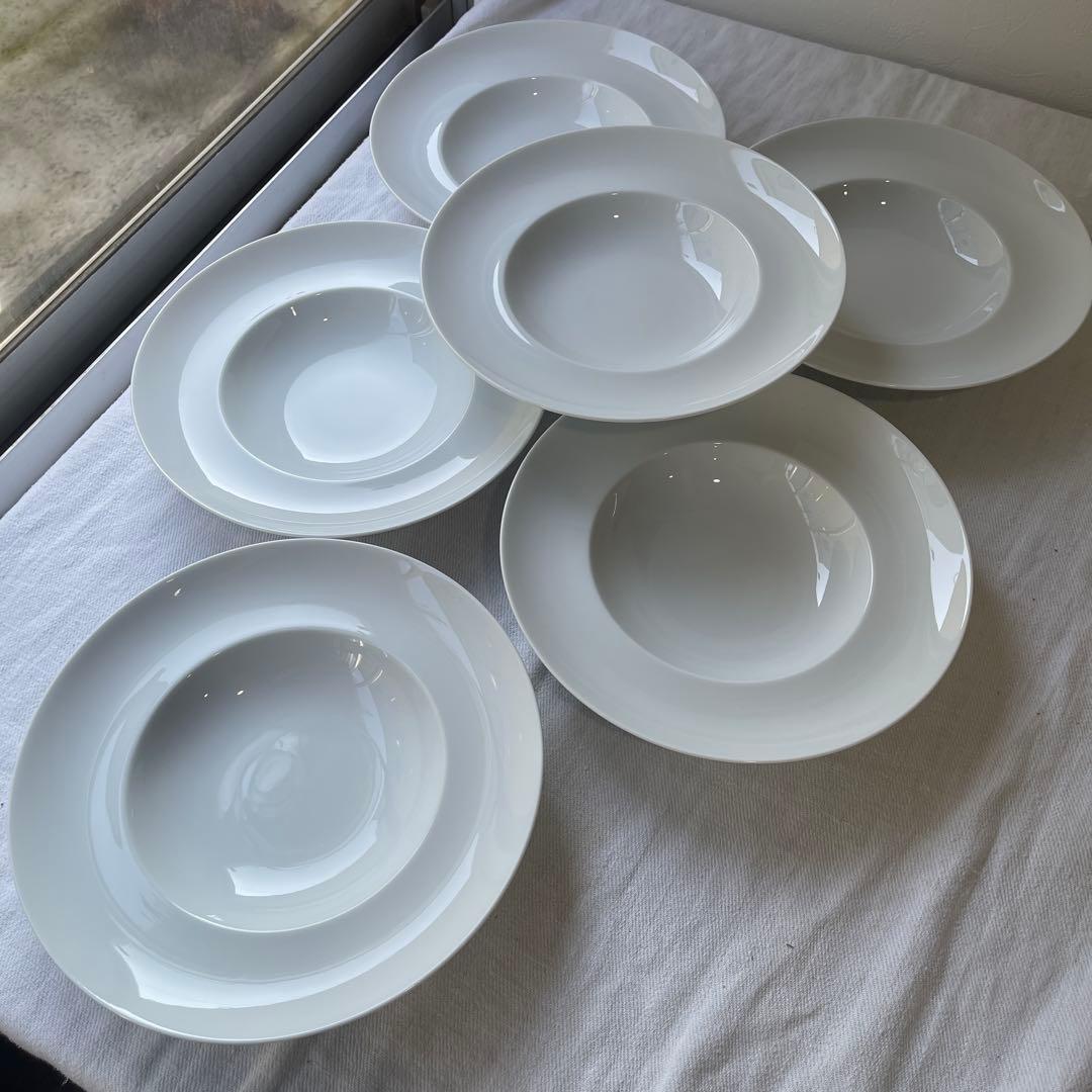リチャードジノリ　インペロホワイト　6セット　白磁　スーププレート 26cm