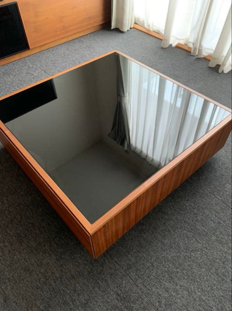 Actus fino アクタス　フィーノ ガラス　ローテーブル　引き出し