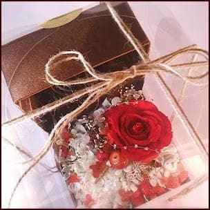 プリザーブドフラワーオルゴール ブラウンボックス juju 明日がくるなら