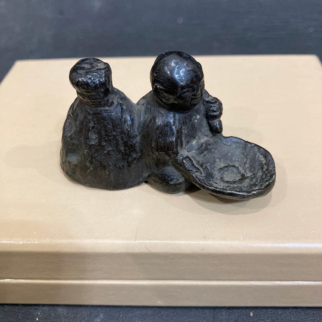 農人形　銅製　江戸時代